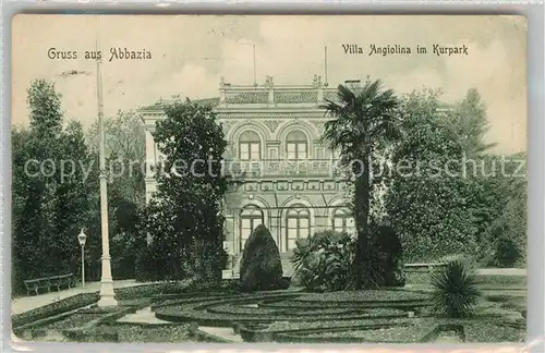 AK / Ansichtskarte Abbazia_Istrien Villa Angiolina im Kurpark Abbazia_Istrien