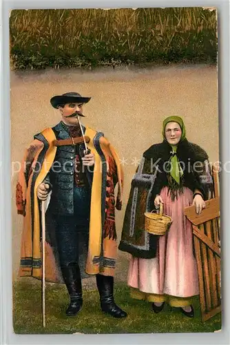 AK / Ansichtskarte Trachten_Ungarn Mann und Frau 
