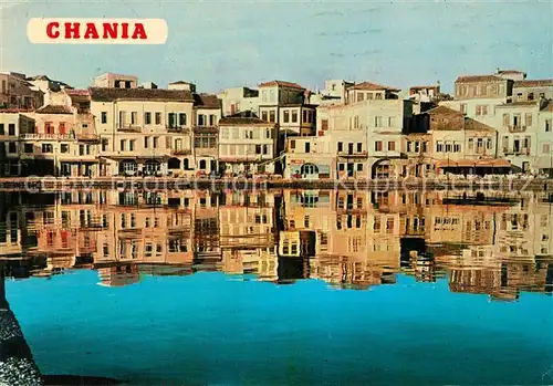 AK / Ansichtskarte Chania_Insel_Kreta Hafen Wasserspiegelung Chania_Insel_Kreta