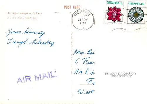 AK / Ansichtskarte Djakarta Biggest mosque aerial view Djakarta