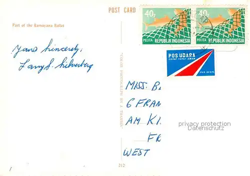 AK / Ansichtskarte Java_Indonesien Part of the Ramayana Ballet Java Indonesien