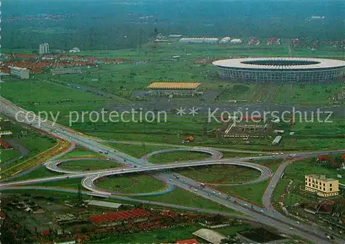 AK / Ansichtskarte Djakarta Senajan Stadium aerial view Djakarta