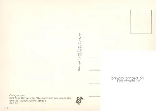 Curacao_Niederlaendische_Antillen Sint Anna Bay with MS Queen Emma pontoon bridge Queen Juliana Bridge Curacao_Niederlaendische