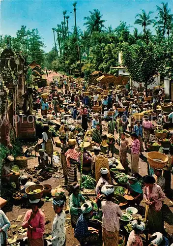 AK / Ansichtskarte Bali_Indonesien Village market scene Bali Indonesien