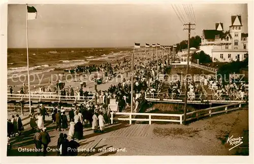 Cranz_Ostseebad Promenade mit Strand Cranz_Ostseebad