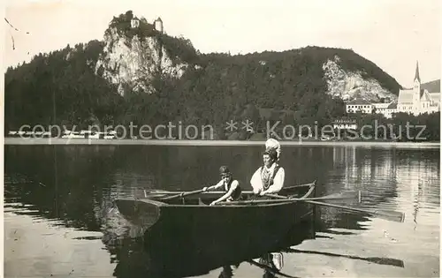 Bled Bleder See Ruderboot Trachten Kirche Burg Bled