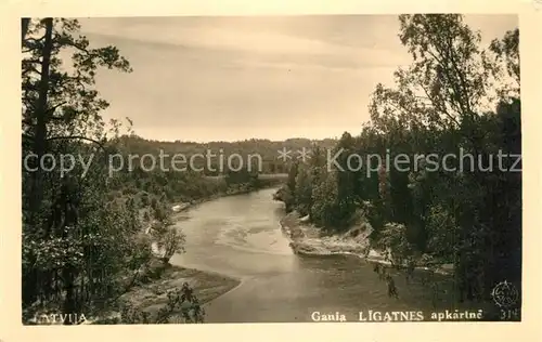 Ligatne Fluss Gauja Nationalpark Ligatne