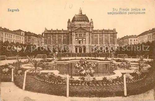 Zagreb Trg Franje Josipa sa umjetnickim paviljonom Platz Kunstmuseum Zagreb