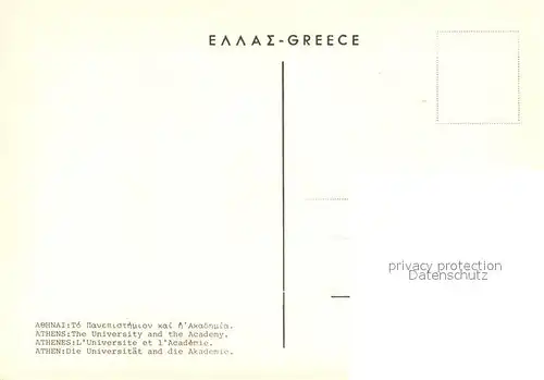 AK / Ansichtskarte Athenes_Athen Universitaet und Akademie Fliegeraufnahme Athenes Athen