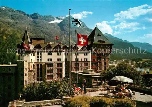 St_Moritz_GR Palace Hotel mit Piz Rosatsch Berninagruppe St_Moritz_GR