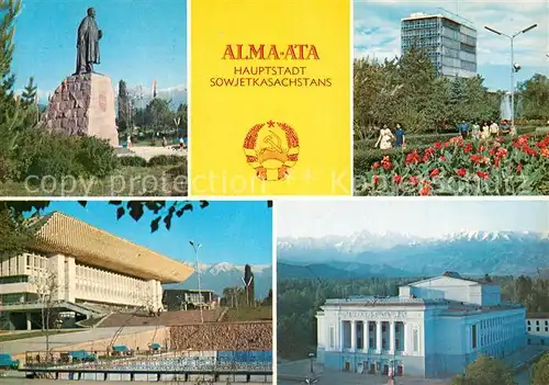 Alma_Ata Denkmal Rathaus Kongresspalast Oper Theater Hauptstadt Sowjetkasachstans Alma_Ata