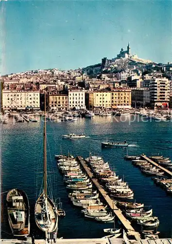 Marseille_Bouches du Rhone Vieux Port Eglise Notre Dame de la Garde Marseille