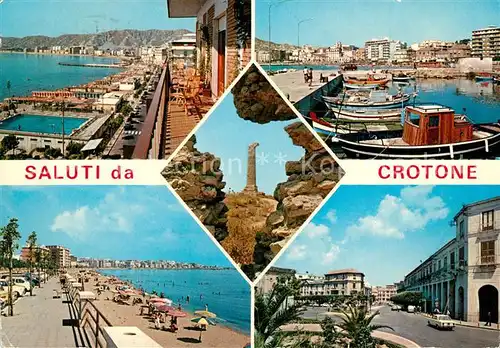 Crotone Teilansichten Hafen Strand Crotone