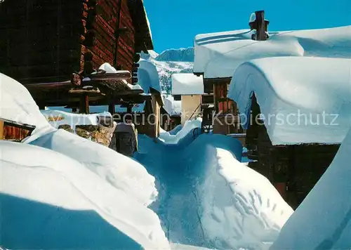 Chandolin_VS Tiefverschneiter Ort Chandolin VS