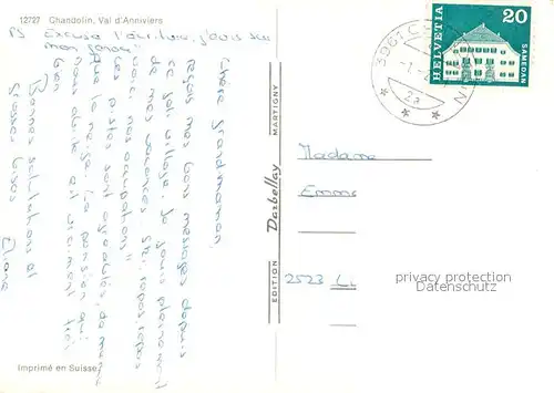 Chandolin_VS Tiefverschneiter Ort Chandolin VS