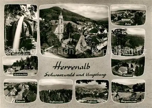 Bad_Herrenalb und Umgebung Schwarzwald Ortsmotiv mit Kirche Bromsilber Bad_Herrenalb