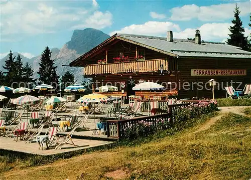 Seefeld_Tirol Terrassen Restaurant Christine am Gschwandtkopf Seefeld Tirol