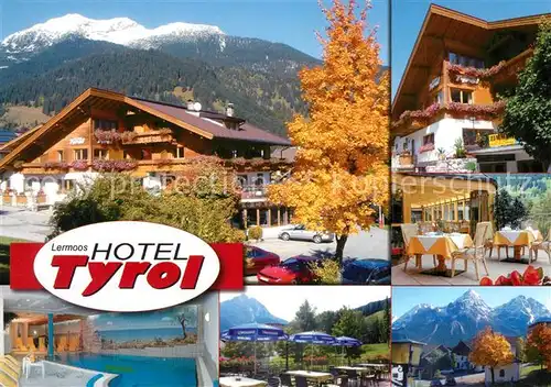 Lermoos_Tirol Hotel Tyrol Hallenbad Restaurant Terrasse Herbststimmung Alpen Lermoos Tirol