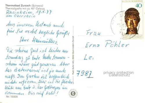 Zurzach Thermalbad Thermalquelle Turmhotel Zurzach