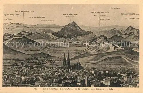 Clermont_Ferrand_Puy_de_Dome Panorama et la Chaine des Domes Clermont_Ferrand
