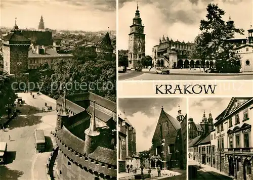 Krakow_Krakau Rathaus Stadtturm Brunnen  Krakow Krakau