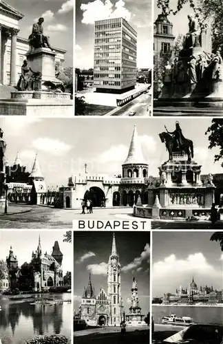 Budapest Stadtansichten Reiterdenkmal Kirche  Budapest