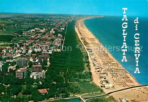 Cervia Fliegeraufnahme Strand Cervia