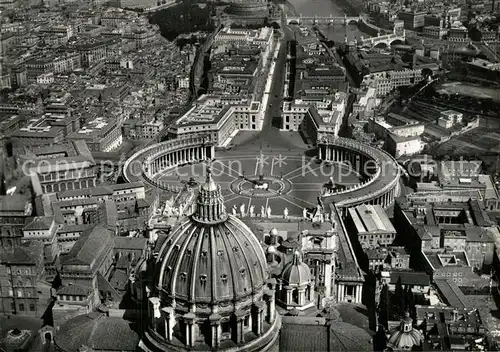 Roma_Rom Fliegeraufnahme San Pietro Cupole di Michelangelo Tiber Roma_Rom