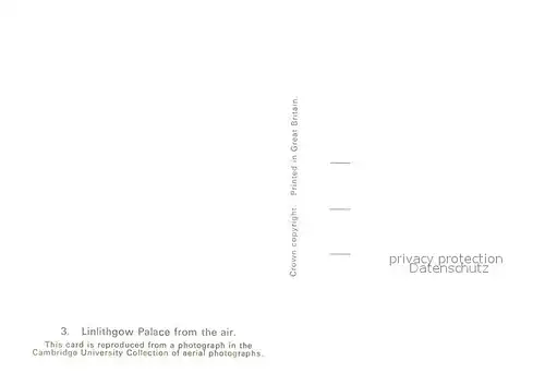 Linlithgow Fliegeraufnahme Schloss 