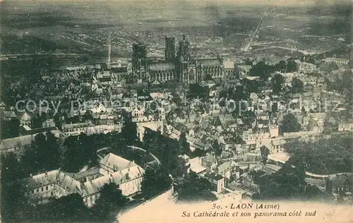 Laon_Aisne Fliegeraufnahme Sa Cathedrale Panorama Laon_Aisne