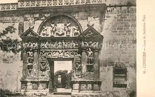 Cordoba_Andalucia Casa de Jeronimo Paez Cordoba Andalucia