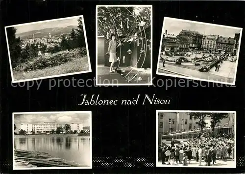 Jablonec_nad_Nisou Panorama Teilansichten Innenstadt Partie am Wasser Jablonec_nad_Nisou