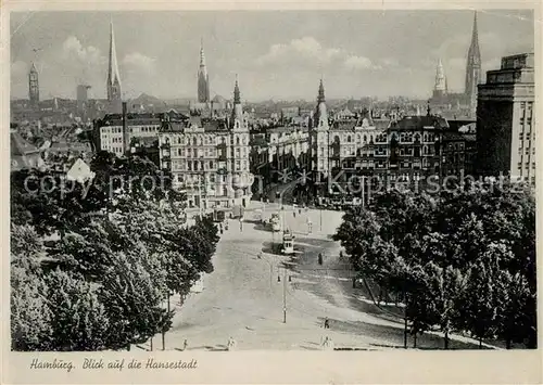 Hamburg Blick auf die Hansestadt Hamburg