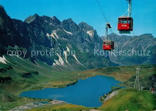 Engelberg_OW Luftseilbahn Truebsee Stand Klein Titlis Bergsee Alpenpanorama Engelberg OW