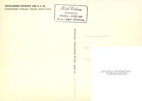 Engelberg_OW Luftseilbahn Truebsee Stand Klein Titlis Bergsee Alpenpanorama Engelberg OW