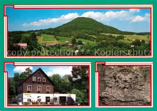 Srbska_Kamenice Restaurace Ve starem krame Restaurant Landschaftspanorama Relief 