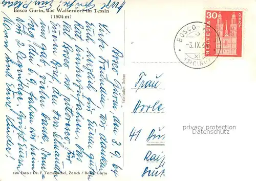 Bosco_Gurin Walserdorf im Tessin Bosco Gurin