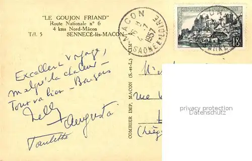 Sennecey le Grand Le Goujon Friand Restaurant Sennecey le Grand