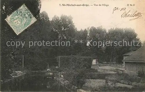 Saint Michel sur Orge Vue de l`Orge Saint Michel sur Orge