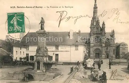 Sainte Anne d_Auray La Fontaine et la Basilique Sainte Anne d Auray