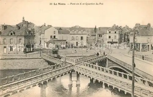 Le_Mans_Sarthe Pont en X et Quartier du Pr? Strassenbahn Le_Mans_Sarthe