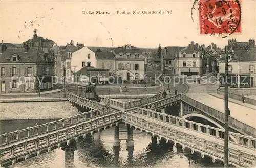 Le_Mans_Sarthe Pont en X et Quartier du Pr Le_Mans_Sarthe
