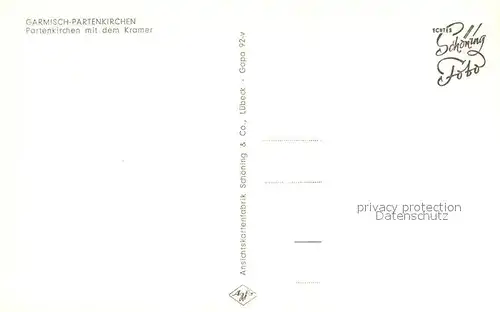 AK / Ansichtskarte Garmisch Partenkirchen Partenkirchen Kramer Garmisch Partenkirchen