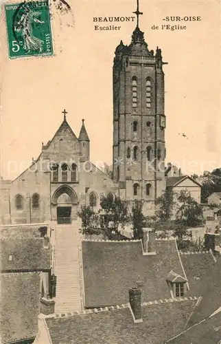 AK / Ansichtskarte Beaumont sur Oise Escalier de l Eglise Beaumont sur Oise