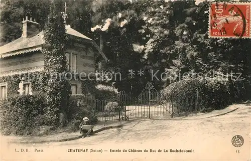 AK / Ansichtskarte Chatenay sur Seine Entree du Chateau du Duc de La Rochefoucault Chatenay sur Seine