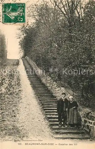 AK / Ansichtskarte Beaumont sur Oise Escalier des 117 Beaumont sur Oise