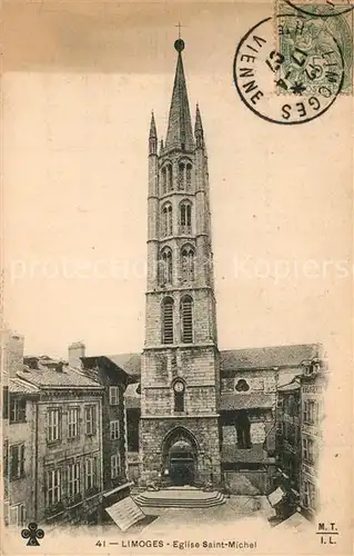 AK / Ansichtskarte Limoges_Haute_Vienne Eglise Saint Michel Limoges_Haute_Vienne