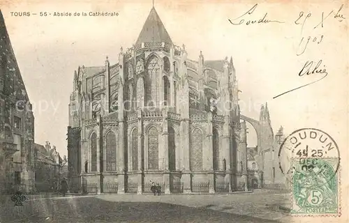 AK / Ansichtskarte Tours_Indre et Loire Abside de la Cathedrale Tours Indre et Loire