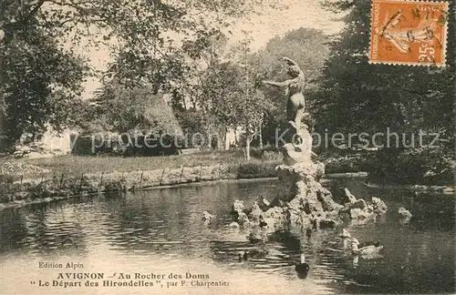 AK / Ansichtskarte Avignon_Vaucluse Au Rocher des Doms Le Depart des Hirondelles Avignon Vaucluse