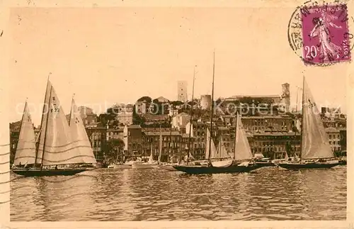 AK / Ansichtskarte Cannes_Alpes Maritimes Le Port et le Mont Chevalier Cannes Alpes Maritimes